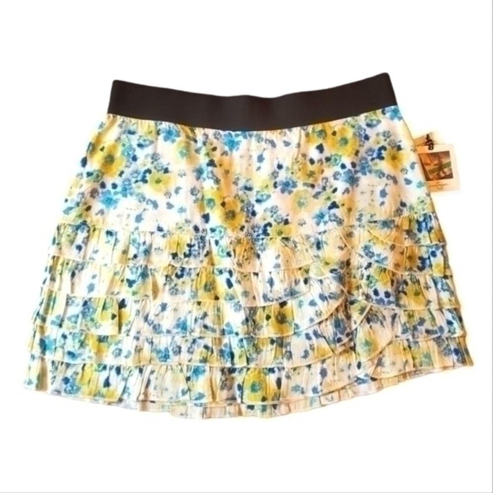 Jessica Simpson Floral Ruffle Mini Skirt